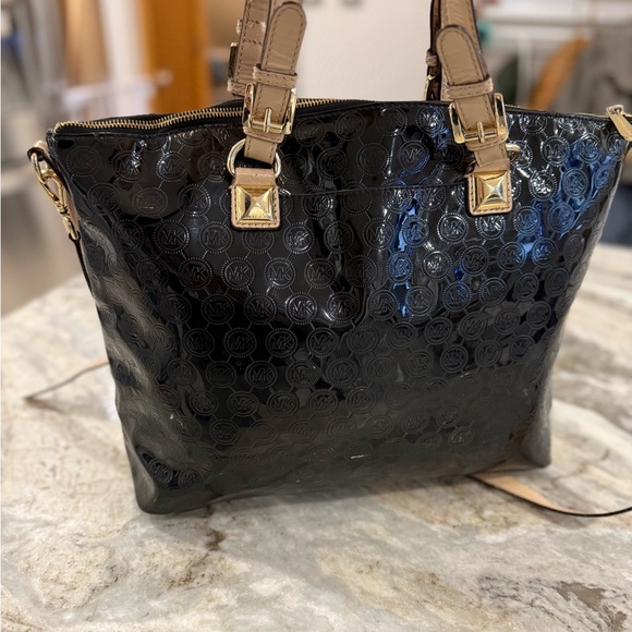 Black Michael Kors jet set tote embossed - Picture 6 of 6